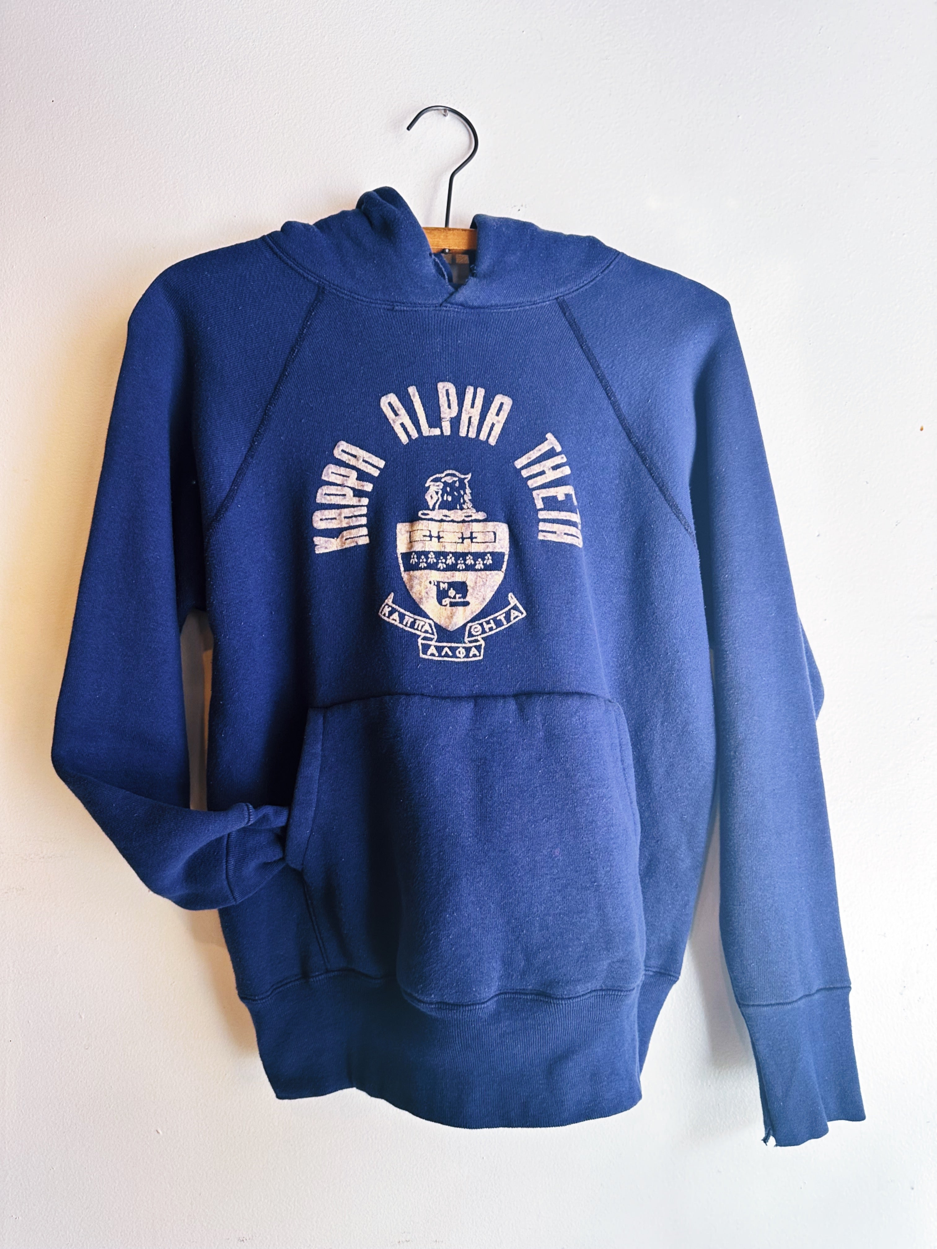 50s Kappa Alpha Theta Hooded Sweatshirt Raggedy Threads