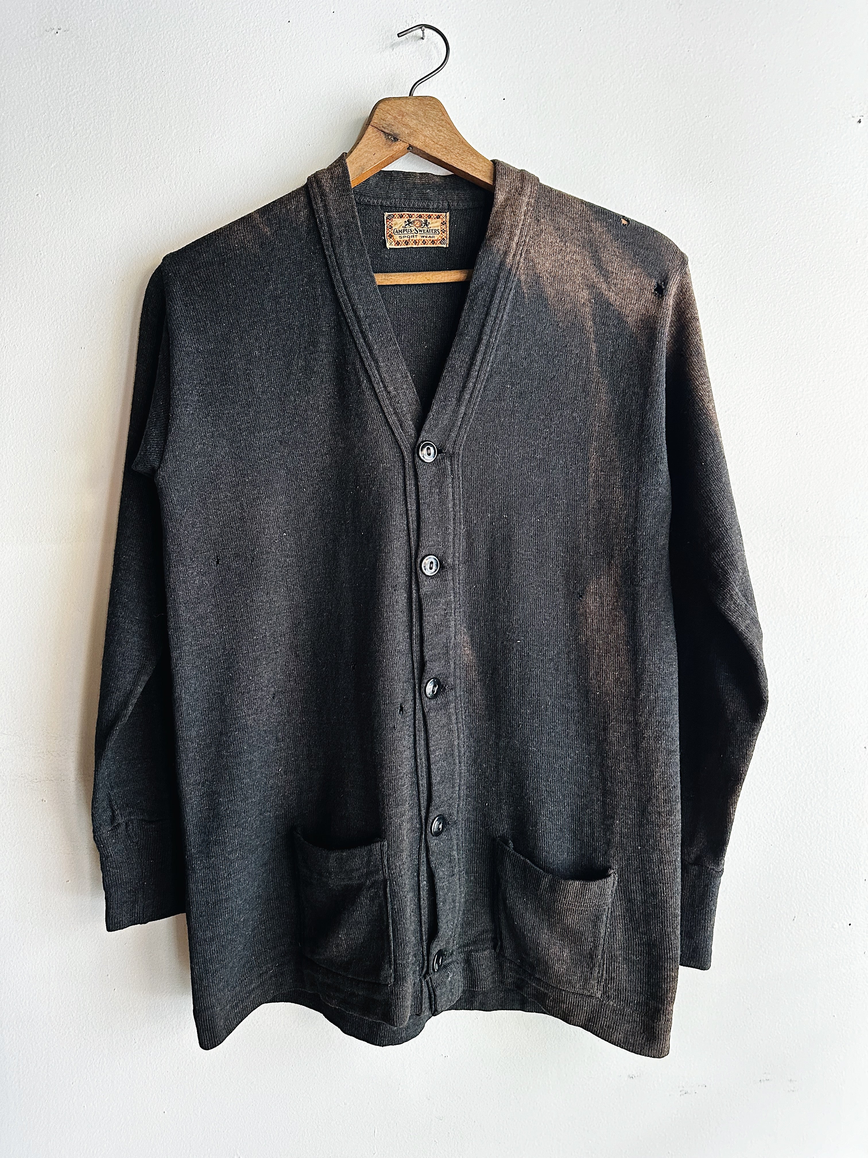 40s Campus Wool Cardigan