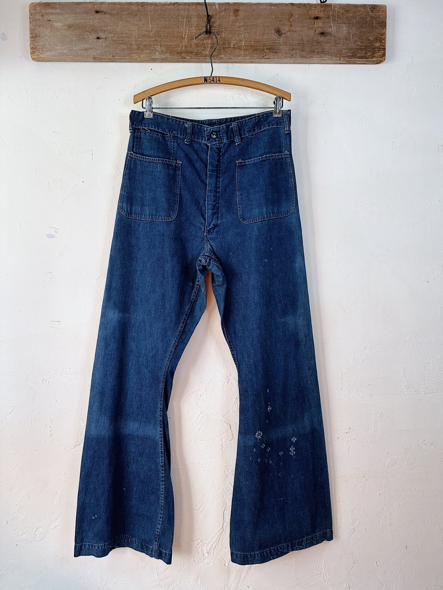 40s Angels Flare Navy Trousers