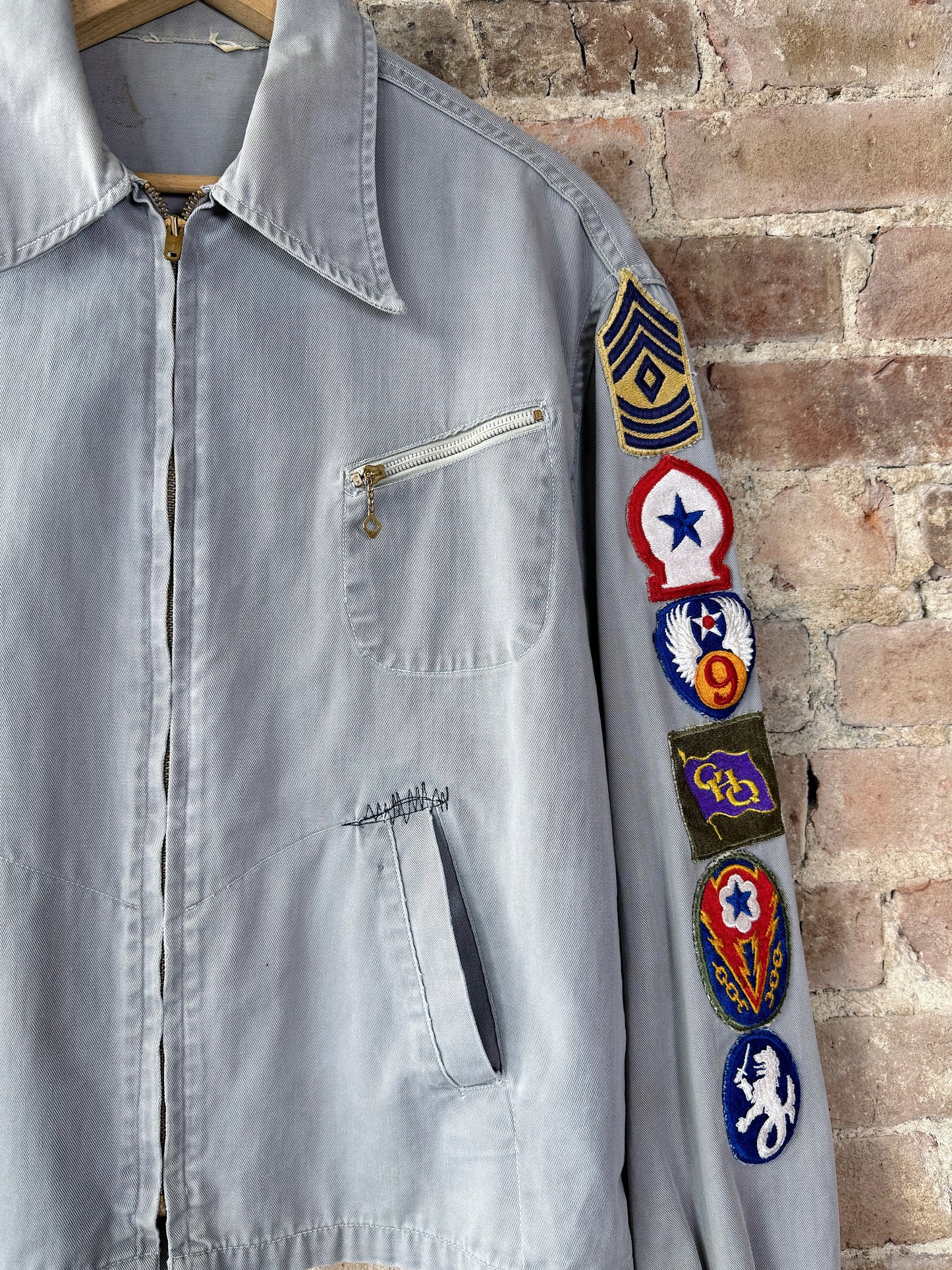 1950s Patched Military Workwear Jacket