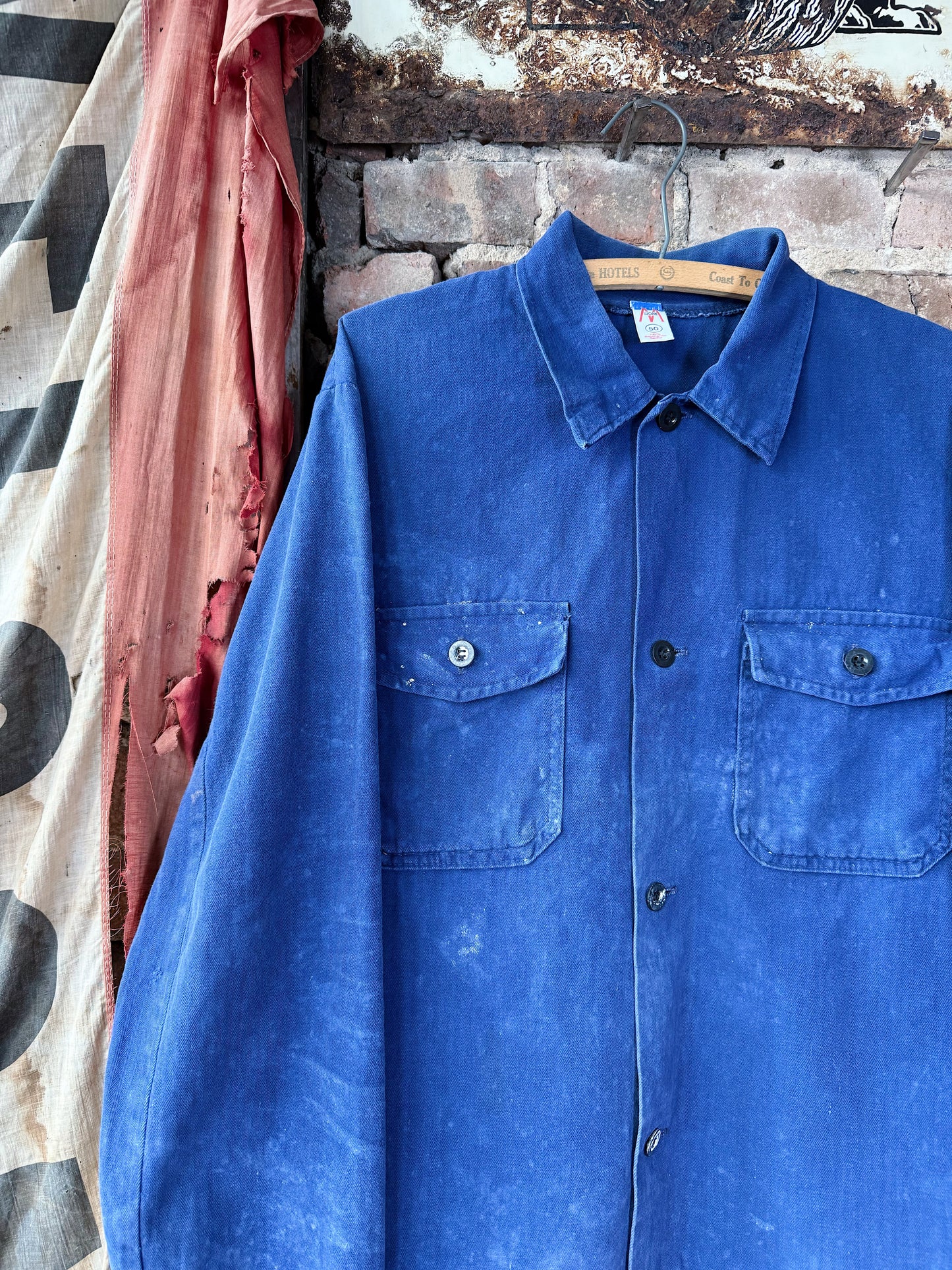 Indigo HBT Chore Jacket