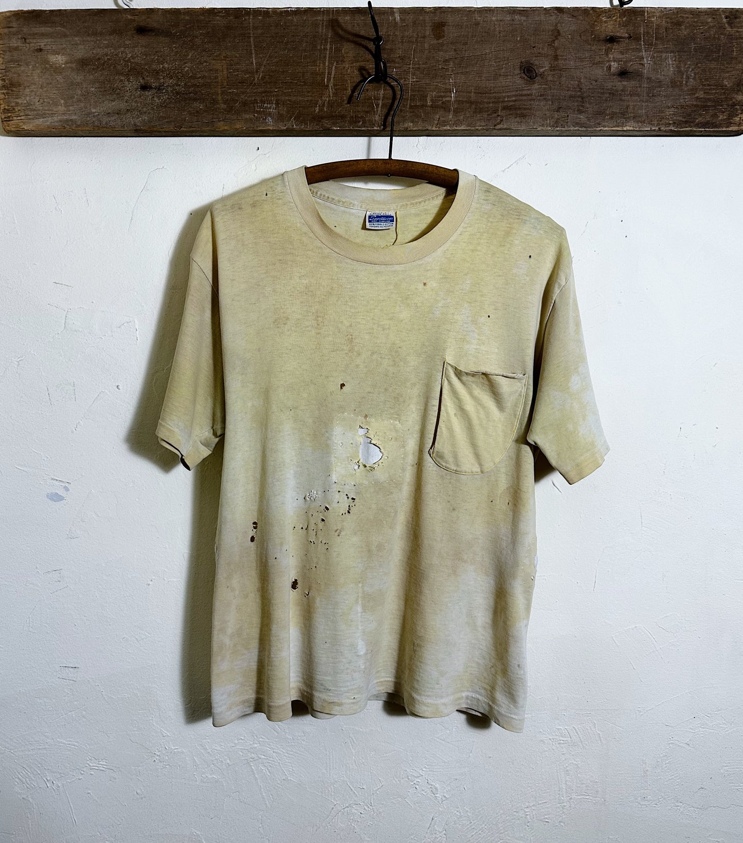 60s Distressed Sportswear Pocket Tee